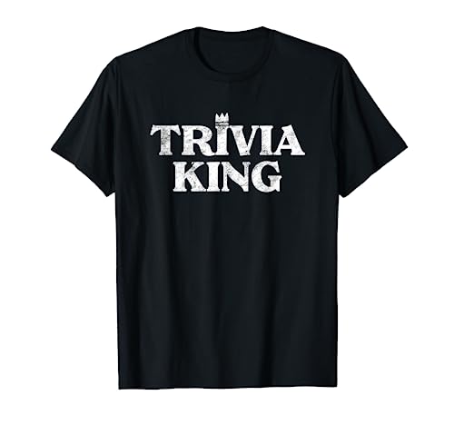 Trivia King Guys Trivia Night Winner Game Prize for Champ T-Shirt