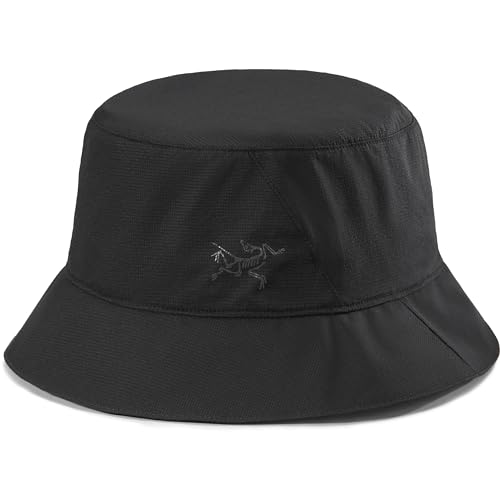 Arc'teryx Aerios Bucket Hat | Our Lightest Most Packable Shade Hat | Black, Small Medium
