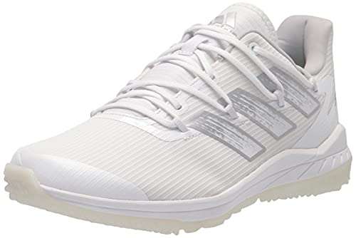 adidas Men's Adizero Afterburner 8 Turf Baseball Shoe, White/Silver Metallic/Team Light Grey, 9.5