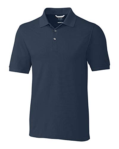 Cutter & Buck Men's 35+UPF, Short Sleeve Cotton+ Advantage Polo Shirt, Liberty Navy, X-Large