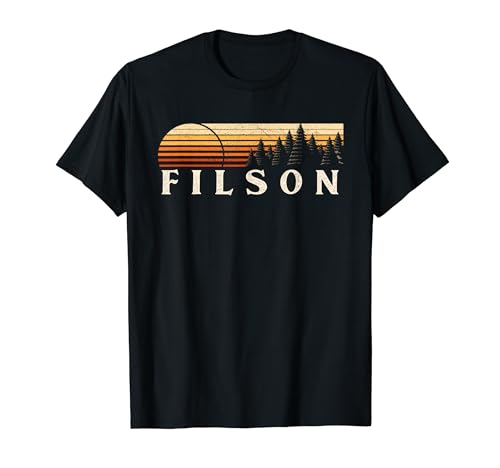 Filson, IL Vintage Evergreen Sunset Eighties Retro T-Shirt