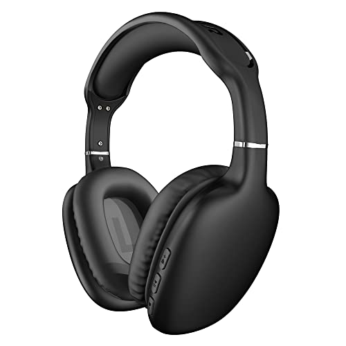 HyperGear Bluetooth Wireless Headphones with Built-in Mic & Controls, Over Ear Noise Isolating Fit Headphones & Memory Foam Ear Cup + Quick paring for Travel, Home Office, Online & More [Black] 15610