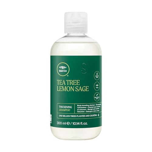 Tea Tree Lemon Sage Thickening Shampoo, Builds Body + Boosts Volume, For Fine Hair, 10.14 fl. oz.
