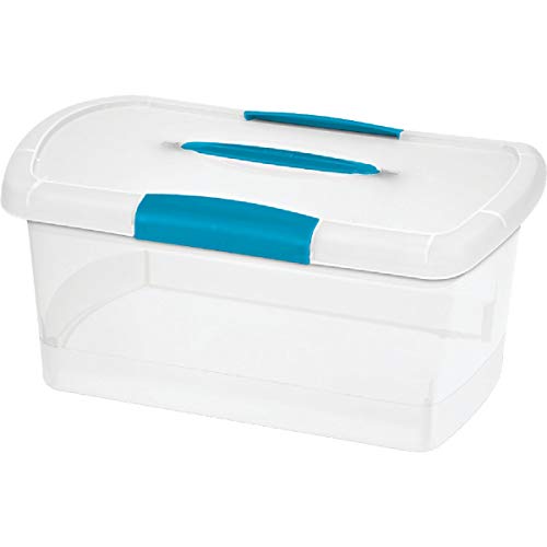 Sterilite 18948606 Medium Showoffs Storage Box, Clear/blue