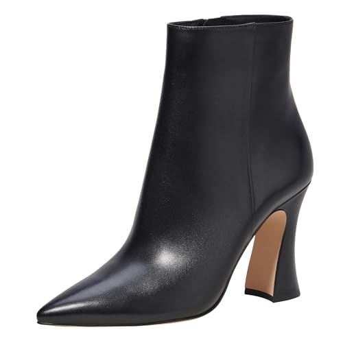 Coach Women's Carter Leather Bootie Ankle Boot, Black, 7.5