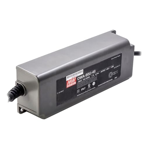 Mean Well OWA Series 90W 15V 6A LED Power Supply Adapter, OWA-90U-15 AC-DC US Gauge Single Output Moisture Proof Switching Power Supply Driver Converter Transformer