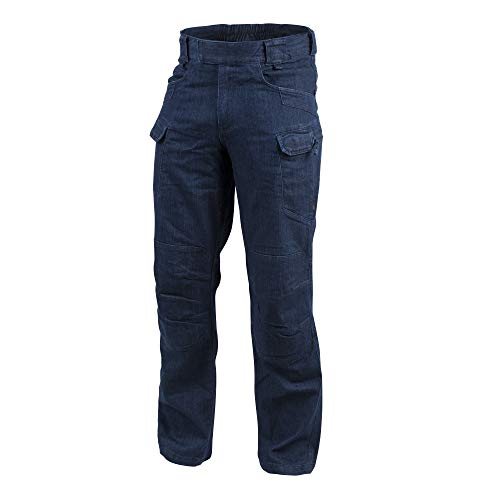 Helikon-Tex Men UTP Urban Tactical Pants, Denim Stretch Fabric, Marine Blue Waist 34 Length 32