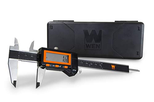 WEN 10764 Electronic 6.1' Stainless Steel Water-Resistant Digital Caliper with LCD Readout & Storage Case, IP54 Rated