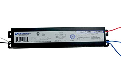 ROBERTSON 3P20158 ISL296T12MV Fluorescent eBallast for 2 F96T12 Linear Lamps, Instant Start, 120-277Vac, 50-60Hz, NBF, HPF (for HO lamp applications The recommended ballast is The PSB296T12HOMV)