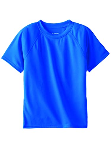 Kanu Surf Boys' Short Sleeve UPF 50+ Rashguard Swim Shirt, Solid Royal, 4T
