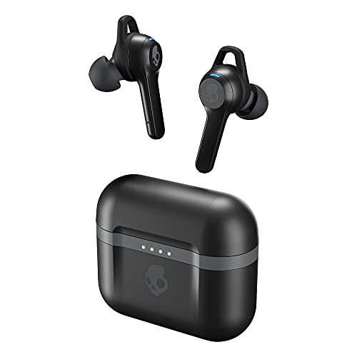 Skullcandy Indy Evo In-Ear Wireless Earbuds, 30 Hr Battery, Microphone, Works with iPhone Android and Bluetooth Devices - Black