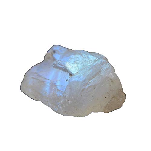 GEMHUB Untreated Raw Rough Moonstone 9.50 Ct. Certified Uncut Healing Crystal Natural Rainbow Moonstone Gemstone