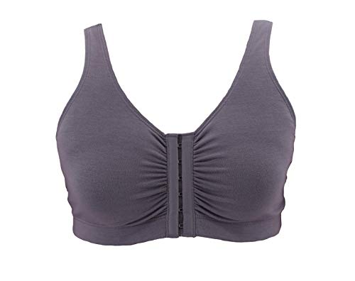 Post Surgery Front Closure Bra (Dark Grey, 42)
