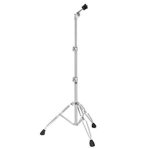 Starfavor Straight Cymbal Stand Double Braced Support Adjustable Height 22'-49', Heavy Duty Double Braced Legs with Non-Slip Rubber Feet for Sturdiness(ST 800)