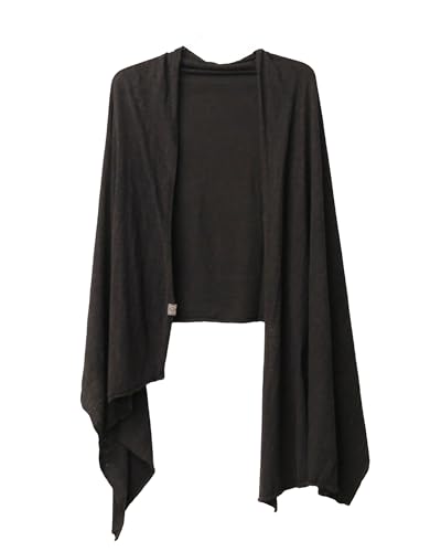 Pang Wangle Exquisite Wrap or Shawl in Soft Recycled Cotton | Can be used as a Scarf around the Shoulders or Head | Enhanced with Insect Shield Bug Repellent for Stylish Comfort, Moonless Night