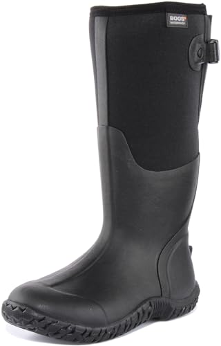 Bogs Womens Mesa Waterproof Boot Rain, Adjustable Calf-Black, 8