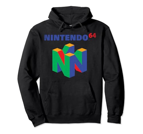 Nintendo 64 Classic Logo Retro Vintage Graphic Hoodie Pullover Hoodie