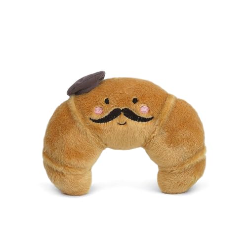 MON AMI Monsieur Croissant Stuffed Plush Toy – 7x6”, Super Soft Food Plush, Collectible Stuffed Plush