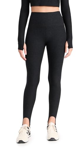 Beyond Yoga Women's Spacedye Well Rounded Stirrup Leggings, Darkest Night, Black, Blue, XL