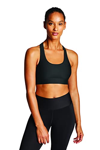 Champion Women's Absolute, Moderate Support, High-Impact Sports Bra, Black, Medium