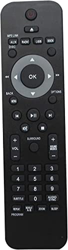 General Replacement Remote Control Fit for Philips 996510021121 HTS3371 HTS3371/98 HTS3372D/F7B HTS3371D HTS3371D/F7 HTS3317D/F7B HTS3371D/F7E HTS3372D/F7B HTS3372D HTS3372D/F7 DVD
