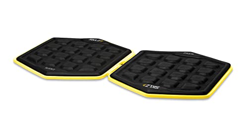 SKLZ Slidez Dual-Sided Exercise Glider Discs for Core Stability Exercises for Hands & Feet, Standard Use,Yellow