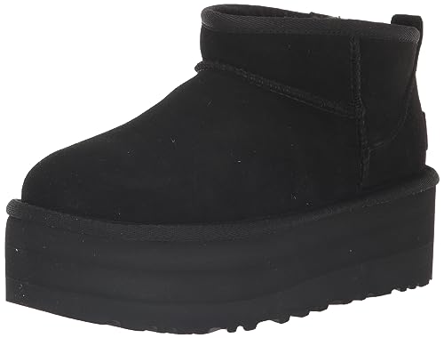 UGG Women's Classic Ultra Mini Platform Boot, Black, 7