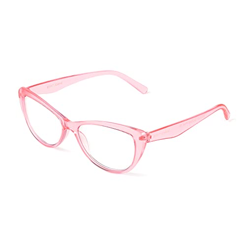 Betsey Johnson womens Yara Blue Light Glasses Reading Glasses, Crystal Pink, 40mm US