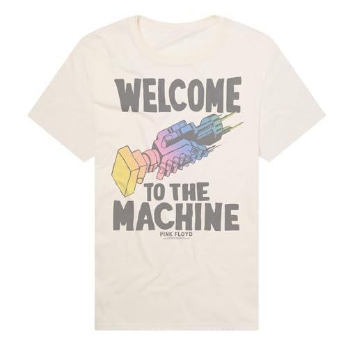 Popfunk Official Pink Floyd Welcome to The Machine Adult Unisex Classic Ring-Spun T-Shirt (Small)