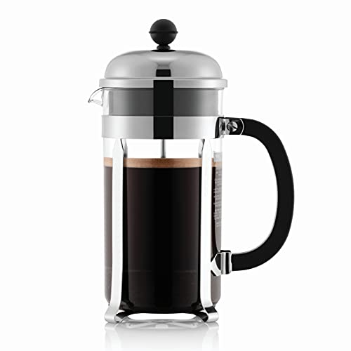 Bodum Chambord French Press Coffee Maker, 1 Liter, 34 Ounce, Chrome