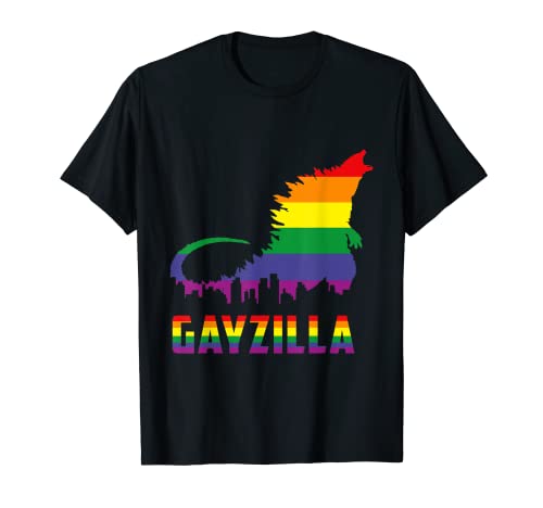 LGBTQ Rainbow Gayzilla Funny LGBT Pride Month T-Shirt