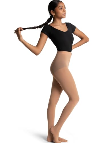 Capezio womens Studio Basics Footed tights, Light Suntan, Large-X-Large US