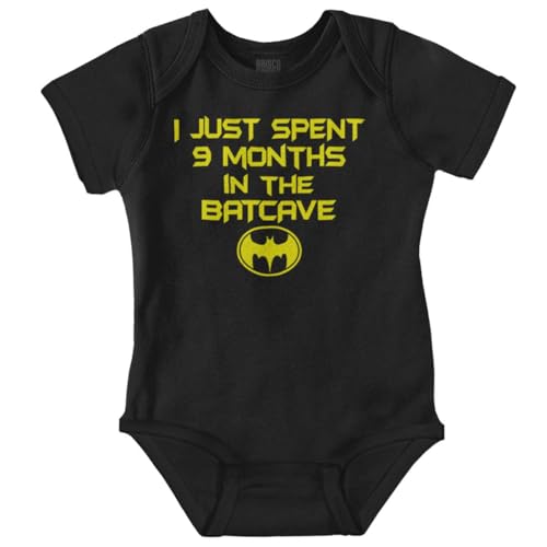 Brisco Brands Spent 9 Months in the Cave Superhero Baby Romper Boys or Girls