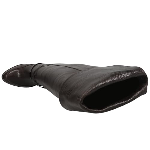 Lucchese Womens Tumbled Calf Round Toe Casual Boots Knee High High Heel 3' & Up - Brown - Size 8.5 B