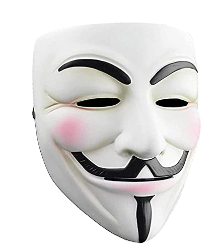 ZLLJH V for Vendetta Mask for Anonymous Cosplay Mask Hacker Halloween Party Costume