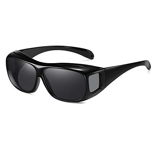 SHEEN KELLY Polarized Fit Over Prescription Glasses Wrap Arounds Sunglasses for Driving Protection Goggles