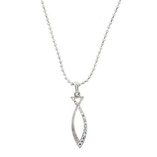 Vatican Library Collection Delicate Inspirations Silver Fish Necklace