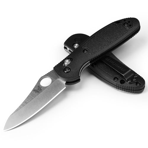 Benchmade - Mini Griptilian 555-S30V Outdoor Knife with Black Handle (555-S30V)