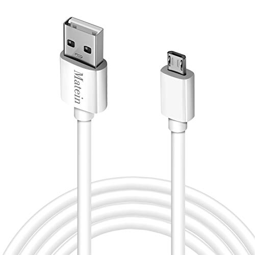 MATEIN Micro USB Charger Cable, 15 Ft Sturdy Extra Long USB 2.0 Charge Cord, High Charging Speed for Android, Windows Smartphones, Samsung, HTC, Motorola, LG, Tablet and More, White