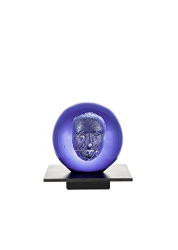 Kosta Boda Headman Blue Crystal Sculpture/Decor, High x 4.75' Wide,
