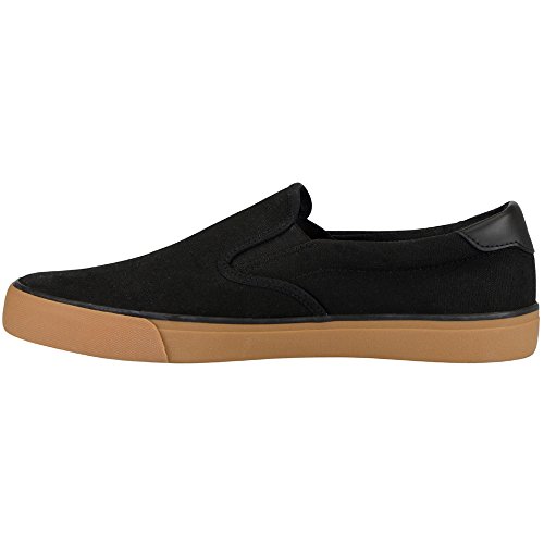 Lugz Men's Clipper Classic Slip-On Fashion Sneaker, Black/Gum, 10 D US