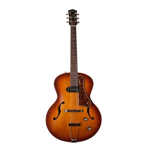 Godin 5th Avenue Kingpin P90 Jazz-Style Acoustic Electric Guitar Bundle , Cognac Burst