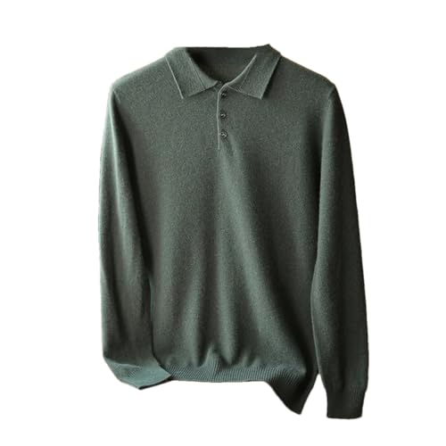 Dvbfufv Men's Turn-Down Collar Knitted Cashmere Sweater Autumn Winter Casual Loose Warm Pullover Jacket