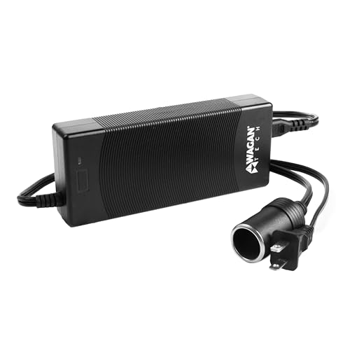 Wagan EL9904 10 Amp 110V 240V AC to DC Power Adapter 100-240V 10A to 12V Car Cigarette Lighter Socket AC/DC Power Converter