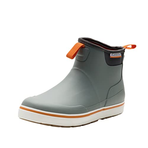 Grundens Men’s DECK-BOSS Ankle Boot | Durable, Waterproof, Monument Grey, M 12