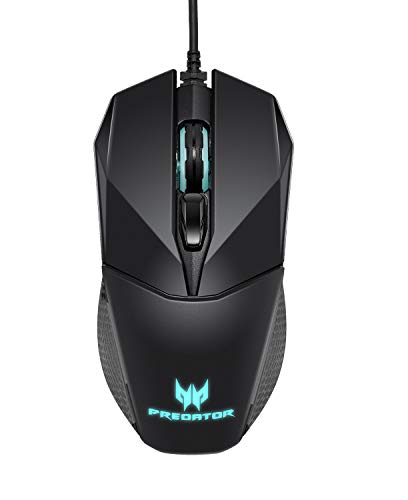 Acer Predator Cestus 300 RGB Gaming Mouse – Dual Omron switches 70M click lifetime, On board memory and programmable buttons,Black