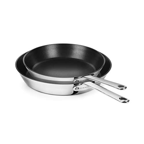 Scanpan Stratanium+ Nonstick Stainless Steel 9.5 & 11' Fry Pan Skillet Set - Maitre D' - Made in Denmark