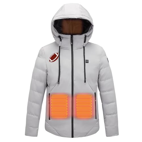 Zeiyignr Heated Jackets for Men Women Heated Jacket with Hood Rechargeable Usb Heating Jacket Warm Winter Coats Snow Jacket