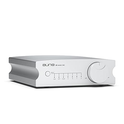 aune X8 18th Anniversary Edition DAC/Hi-Res 768k/32bit DSD512, Op-Amp Replaceable, FPGA, USB/Coaxial/Optical in, RCA Preamp&Line Out/TRS Balanced Out, for PC/Phone OTG/Player/Transport (Silver)