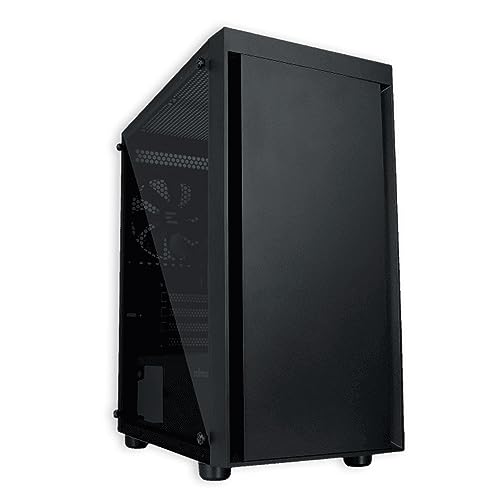 Zalman T3 Mini Tower Compact PC Case - Micro ATX Mini ITX Computer Case - 2 x 120mm Fans Pre-Installed - Tempered Glass Side Panel - Mesh Air Vent for Optimized Cooling, Black